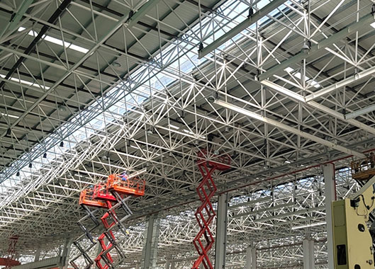 湖州三一重工装载机联合厂房钢结构吊架平台